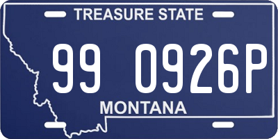 MT license plate 990926P