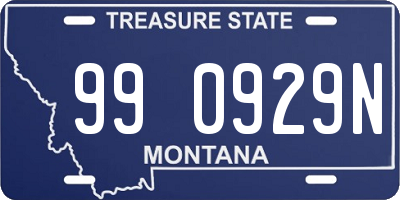 MT license plate 990929N