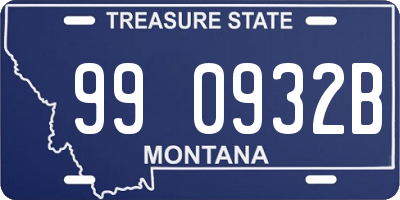 MT license plate 990932B