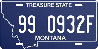 MT license plate 990932F