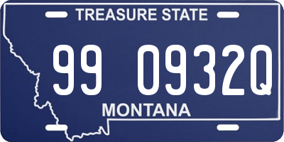 MT license plate 990932Q