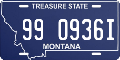 MT license plate 990936I