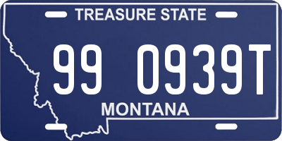 MT license plate 990939T