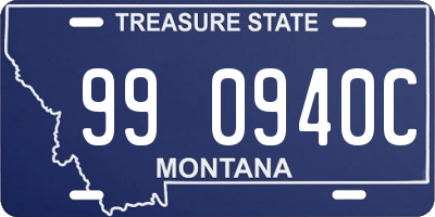 MT license plate 990940C