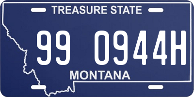 MT license plate 990944H