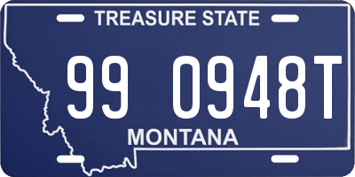 MT license plate 990948T