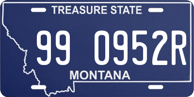 MT license plate 990952R