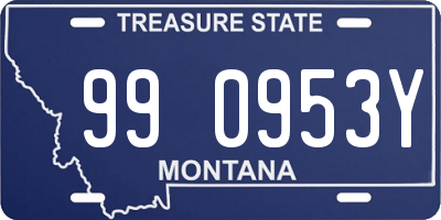 MT license plate 990953Y