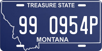 MT license plate 990954P