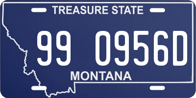 MT license plate 990956D