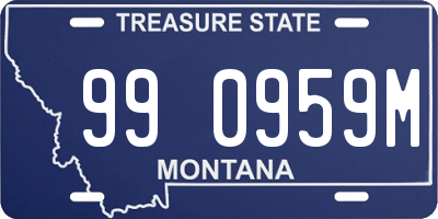 MT license plate 990959M