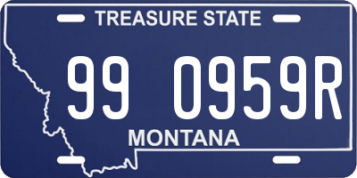 MT license plate 990959R