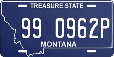 MT license plate 990962P