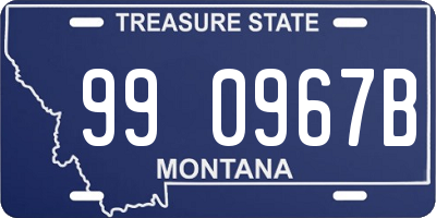 MT license plate 990967B