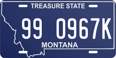 MT license plate 990967K