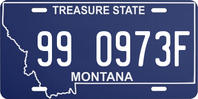 MT license plate 990973F