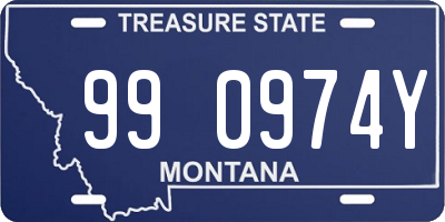 MT license plate 990974Y