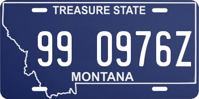 MT license plate 990976Z