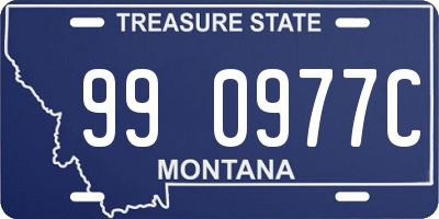 MT license plate 990977C