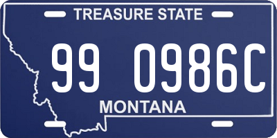 MT license plate 990986C