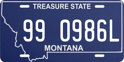 MT license plate 990986L