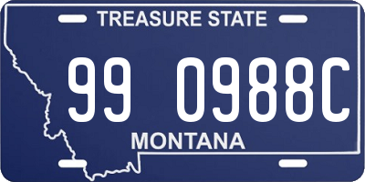 MT license plate 990988C