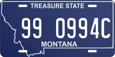 MT license plate 990994C