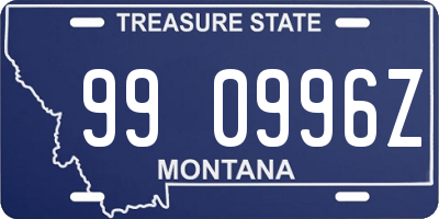 MT license plate 990996Z