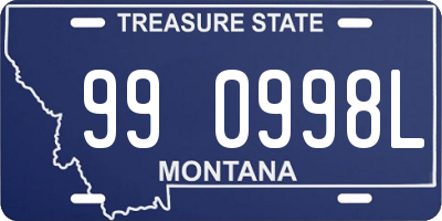 MT license plate 990998L