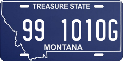 MT license plate 991010G