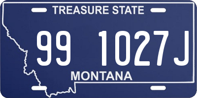 MT license plate 991027J