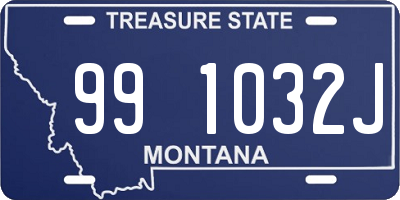 MT license plate 991032J