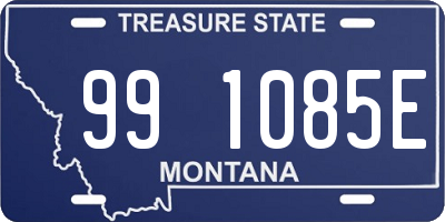 MT license plate 991085E