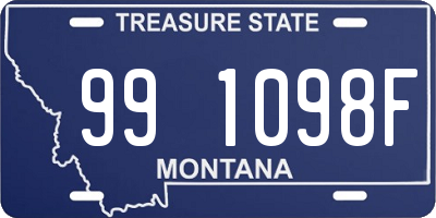 MT license plate 991098F