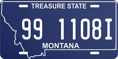 MT license plate 991108I