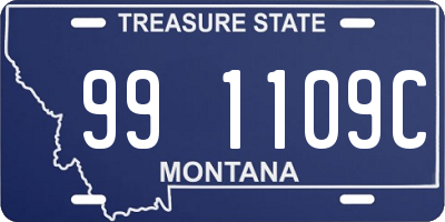 MT license plate 991109C