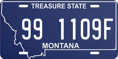 MT license plate 991109F