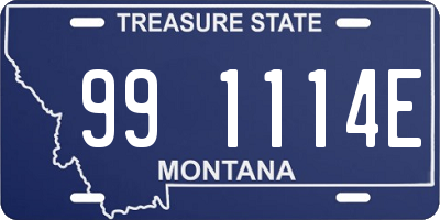 MT license plate 991114E