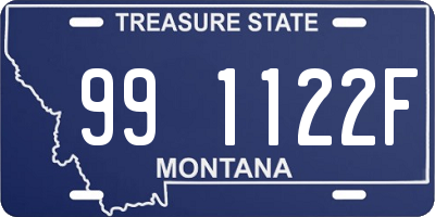 MT license plate 991122F