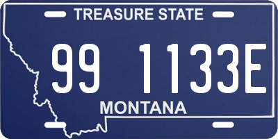 MT license plate 991133E