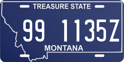 MT license plate 991135Z