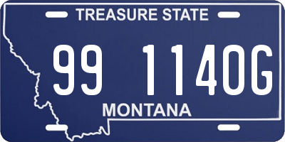 MT license plate 991140G