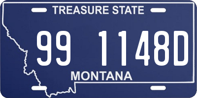 MT license plate 991148D