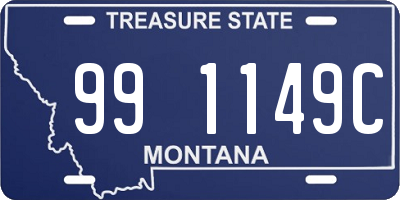 MT license plate 991149C