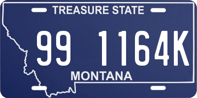 MT license plate 991164K