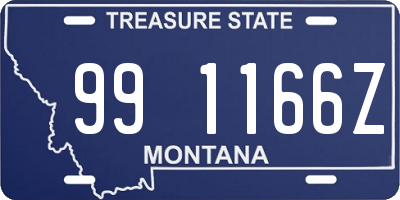 MT license plate 991166Z