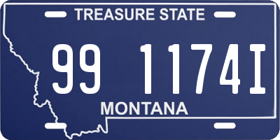 MT license plate 991174I