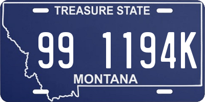 MT license plate 991194K