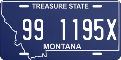 MT license plate 991195X