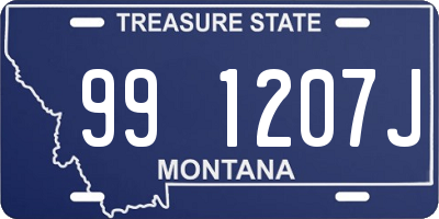 MT license plate 991207J